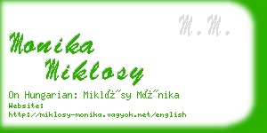 monika miklosy business card